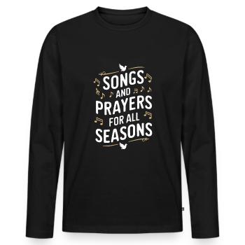 Musique chorale Chant religieux Musique confessionnelle - T-shirt manches longues Premium bio Homme - noir - Devant - Nico (187cm)