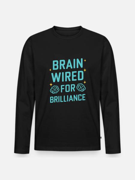 Tourette's Syndrome Awareness Neurodiverse - Men's Premium Organic Long Sleeve Shirt - black