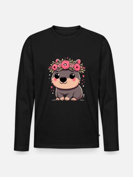 Feeling Wombat-Tastic Today - Funny Wombat - Men's Premium Organic Long Sleeve Shirt - black