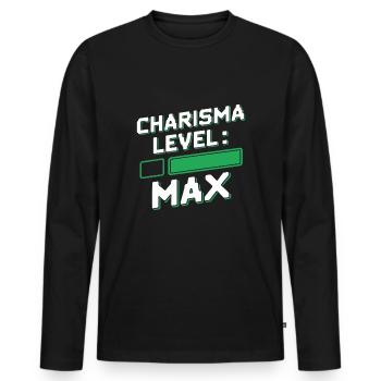 Rizzler Culture Gaming Life Rizzler Quotes - Men's Premium Organic Long Sleeve Shirt - black - Front - Nico (187cm)