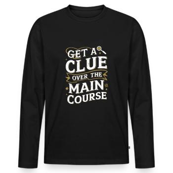 Meurtre Mystère Tenue De Dîner, Fête, Scène De Crime - T-shirt manches longues Premium bio Homme - noir - Devant - Nico (187cm)