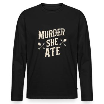 Meurtre Mystère Tenue De Dîner, Fête, Scène De Crime - T-shirt manches longues Premium bio Homme - noir - Devant - Nico (187cm)