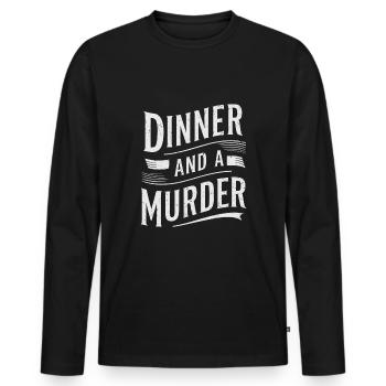 Meurtre Mystère Tenue De Dîner, Fête, Scène De Crime - T-shirt manches longues Premium bio Homme - noir - Devant - Nico (187cm)