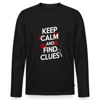 Meurtre Mystère Tenue De Dîner, Fête, Scène De Crime - T-shirt manches longues Premium bio Homme - noir - Devant - Nico (187cm)