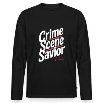 Meurtre Mystère Tenue De Dîner, Fête, Scène De Crime - T-shirt manches longues Premium bio Homme - noir - Devant - Nico (187cm)