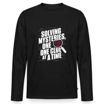 Meurtre Mystère Tenue De Dîner, Fête, Scène De Crime - T-shirt manches longues Premium bio Homme - noir - Devant - Nico (187cm)