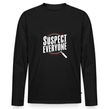 Meurtre Mystère Tenue De Dîner, Fête, Scène De Crime - T-shirt manches longues Premium bio Homme - noir - Devant - Nico (187cm)