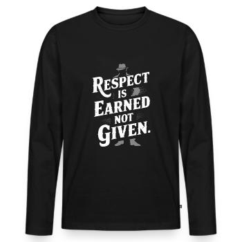Mafia Lifestyle Crime Mobster Gangster Style - Männer Premium Bio Langarmshirt - Schwarz - Vorne - Nico (187cm)