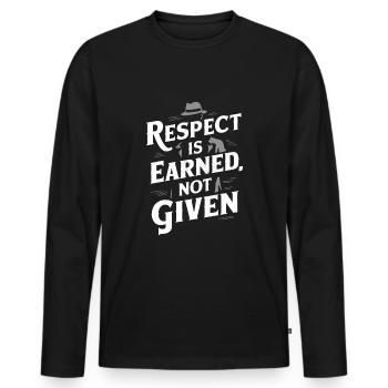 Mafia Lifestyle Crime Mobster Gangster Style - Männer Premium Bio Langarmshirt - Schwarz - Vorne - Nico (187cm)