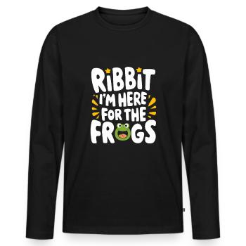 Amphibian frog hunter enthusiast, frog trapping - Men's Premium Organic Long Sleeve Shirt - black - Front - Nico (187cm)