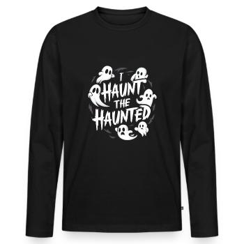 Ghost Bait Halloween Parapsychology Paranormal - Men's Premium Organic Long Sleeve Shirt - black - Front - Nico (187cm)