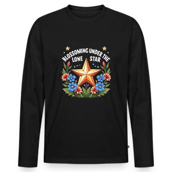 Texas Wildflowers Season Fields Flowers Texas - Men's Premium Organic Long Sleeve Shirt - black - Front - Nico (187cm)