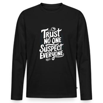 Meurtre Mystère Tenue De Dîner, Fête, Scène De Crime - T-shirt manches longues Premium bio Homme - noir - Devant - Nico (187cm)