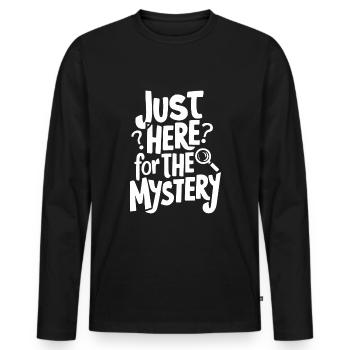 Krimi-dinner-outfit, Party, Tatort - Männer Premium Bio Langarmshirt - Schwarz - Vorne - Nico (187cm)