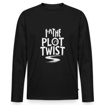 Krimi-dinner-outfit, Party, Tatort - Männer Premium Bio Langarmshirt - Schwarz - Vorne - Nico (187cm)