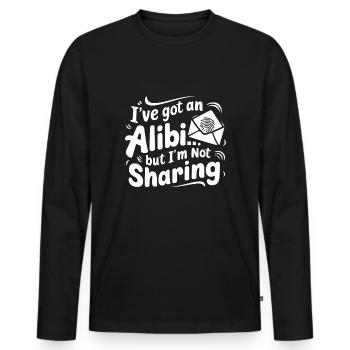 Meurtre Mystère Tenue de dîner, Fête, Scène de crime - T-shirt manches longues Premium bio Homme - noir - Devant - Nico (187cm)