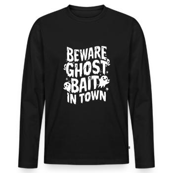 Ghost Bait Halloween Parapsychology Paranormal - Men's Premium Organic Long Sleeve Shirt - black - Front - Nico (187cm)
