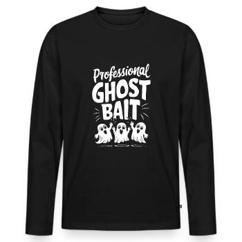 Ghost Bait Halloween Parapsychology Paranormal - Men's Premium Organic Long Sleeve Shirt - black - Front - Nico (187cm)