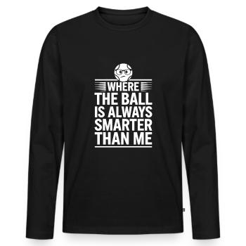 Squash Leidenschaft Squash Sport Für Squash - Männer Premium Bio Langarmshirt - Schwarz - Vorne - Nico (187cm)