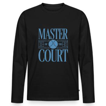 Squash Leidenschaft Squash Sport Für Squash - Männer Premium Bio Langarmshirt - Schwarz - Vorne - Nico (187cm)