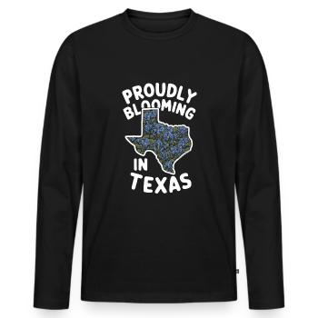 Texas Wildflowers Season Fields Flowers Texas - Men's Premium Organic Long Sleeve Shirt - black - Front - Nico (187cm)
