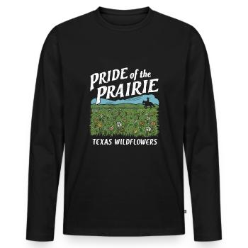 Texas Wildflowers Season Fields Flowers Texas - Men's Premium Organic Long Sleeve Shirt - black - Front - Nico (187cm)