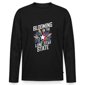 Texas Wildflowers Season Fields Flowers Texas - Men's Premium Organic Long Sleeve Shirt - black - Front - Nico (187cm)