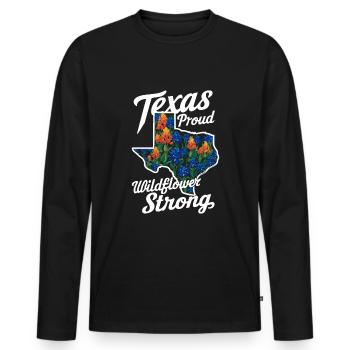 Texas Wildflowers Season Fields Flowers Texas - Men's Premium Organic Long Sleeve Shirt - black - Front - Nico (187cm)