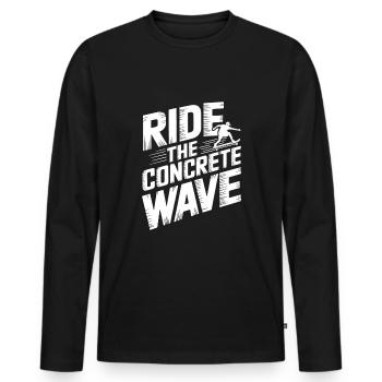 Skater Life: Downhill Longboarding Und Street - Männer Premium Bio Langarmshirt - Schwarz - Vorne - Nico (187cm)