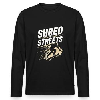Skater Life: Downhill Longboarding Und Street - Männer Premium Bio Langarmshirt - Schwarz - Vorne - Nico (187cm)