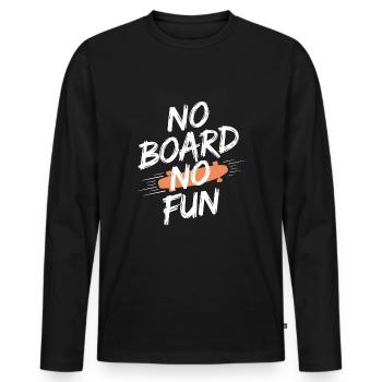 Skater Life: Downhill Longboarding Und Street - Männer Premium Bio Langarmshirt - Schwarz - Vorne - Nico (187cm)