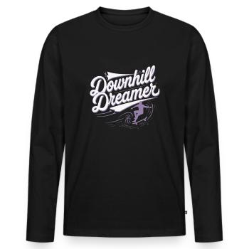 Skater Life: Downhill Longboarding Und Street - Männer Premium Bio Langarmshirt - Schwarz - Vorne - Nico (187cm)