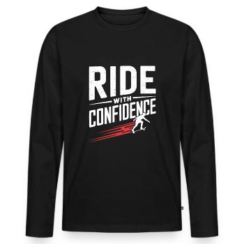 Skater Life: Downhill Longboarding Und Street - Männer Premium Bio Langarmshirt - Schwarz - Vorne - Nico (187cm)