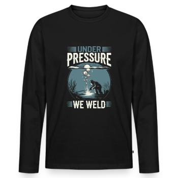 Underwater Welding Marine Diver Professions - Men's Premium Organic Long Sleeve Shirt - black - Front - Nico (187cm)