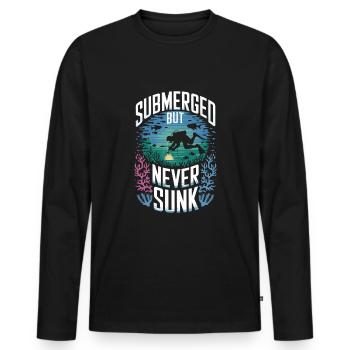 Underwater Welding Marine Diver Professions - Men's Premium Organic Long Sleeve Shirt - black - Front - Nico (187cm)