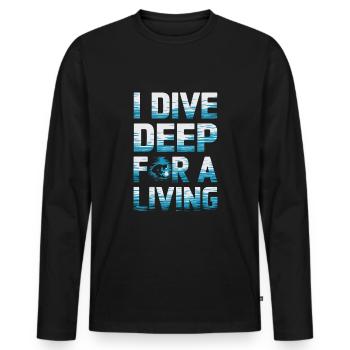 Underwater Welding Marine Diver Professions - Men's Premium Organic Long Sleeve Shirt - black - Front - Nico (187cm)