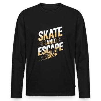 Skater Life: Downhill Longboarding Und Street - Männer Premium Bio Langarmshirt - Schwarz - Vorne - Nico (187cm)