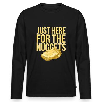 Gold Rush Adventure Gold Prospector Treasure Hunt - Men's Premium Organic Long Sleeve Shirt - black - Front - Nico (187cm)