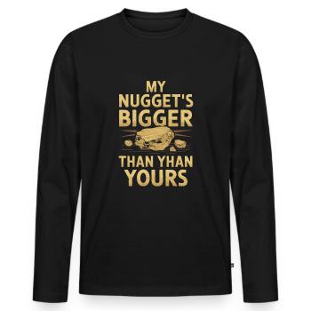 Gold Rush Adventure Gold Prospector Treasure Hunt - Men's Premium Organic Long Sleeve Shirt - black - Front - Nico (187cm)