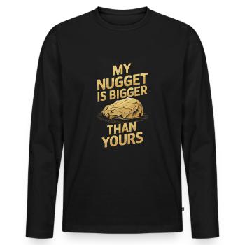 Gold Rush Adventure Gold Prospector Treasure Hunt - Men's Premium Organic Long Sleeve Shirt - black - Front - Nico (187cm)