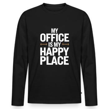 Agitation entrepreneuriale et bourreau de travail en affaires - T-shirt manches longues Premium bio Homme - noir - Devant - Nico (187cm)