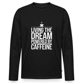 Agitation entrepreneuriale et bourreau de travail en affaires - T-shirt manches longues Premium bio Homme - noir - Devant - Nico (187cm)