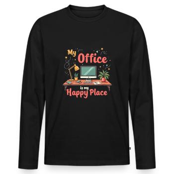 Ambitious goals and hustle culture - Men's Premium Organic Long Sleeve Shirt - black - Front - Nico (187cm)