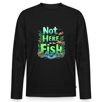 Aquascaping Enthusiast Underwater Gardening - Men's Premium Organic Long Sleeve Shirt - black - Front - Nico (187cm)