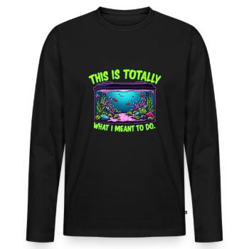 Aquascaping Enthusiast Underwater Gardening - Men's Premium Organic Long Sleeve Shirt - black - Front - Nico (187cm)