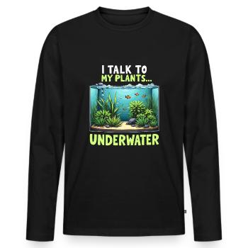 Aquascaping Enthusiast Underwater Gardening - Men's Premium Organic Long Sleeve Shirt - black - Front - Nico (187cm)
