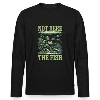 Aquascaping Enthusiast Underwater Gardening - Men's Premium Organic Long Sleeve Shirt - black - Front - Nico (187cm)