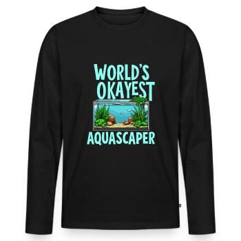 Aquascaping Enthusiast Underwater Gardening - Men's Premium Organic Long Sleeve Shirt - black - Front - Nico (187cm)