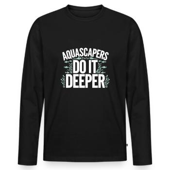 Aquascaping Enthusiast Underwater Gardening - Men's Premium Organic Long Sleeve Shirt - black - Front - Nico (187cm)