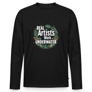 Aquascaping Enthusiast Underwater Gardening - Men's Premium Organic Long Sleeve Shirt - black - Front - Nico (187cm)